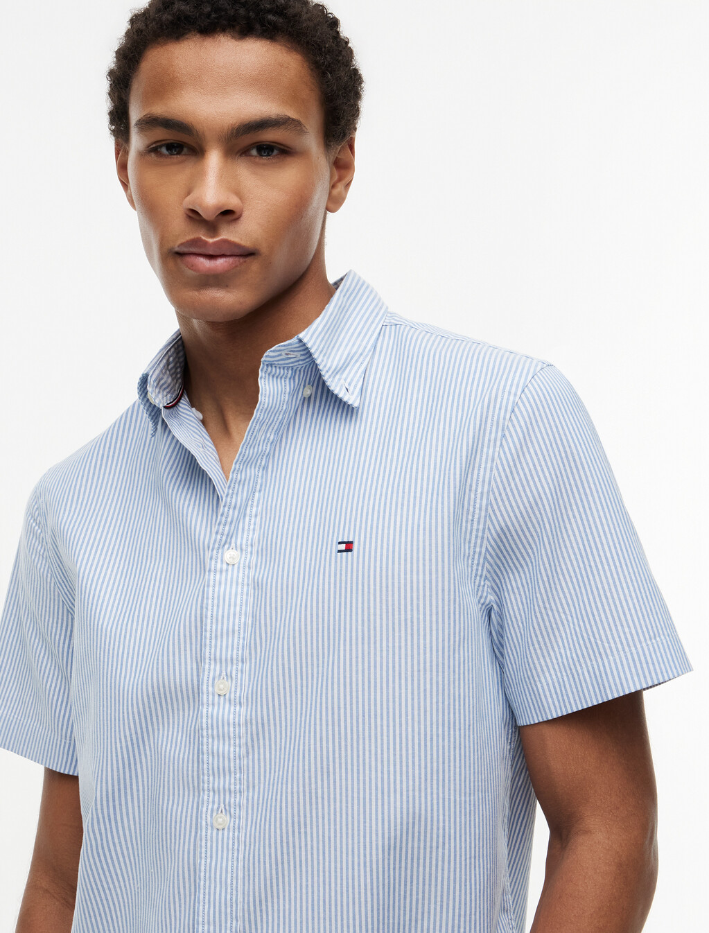 Asia Fit Lightweight Stripe Oxford Shirt, Shirt Blue / Stripes, hi-res