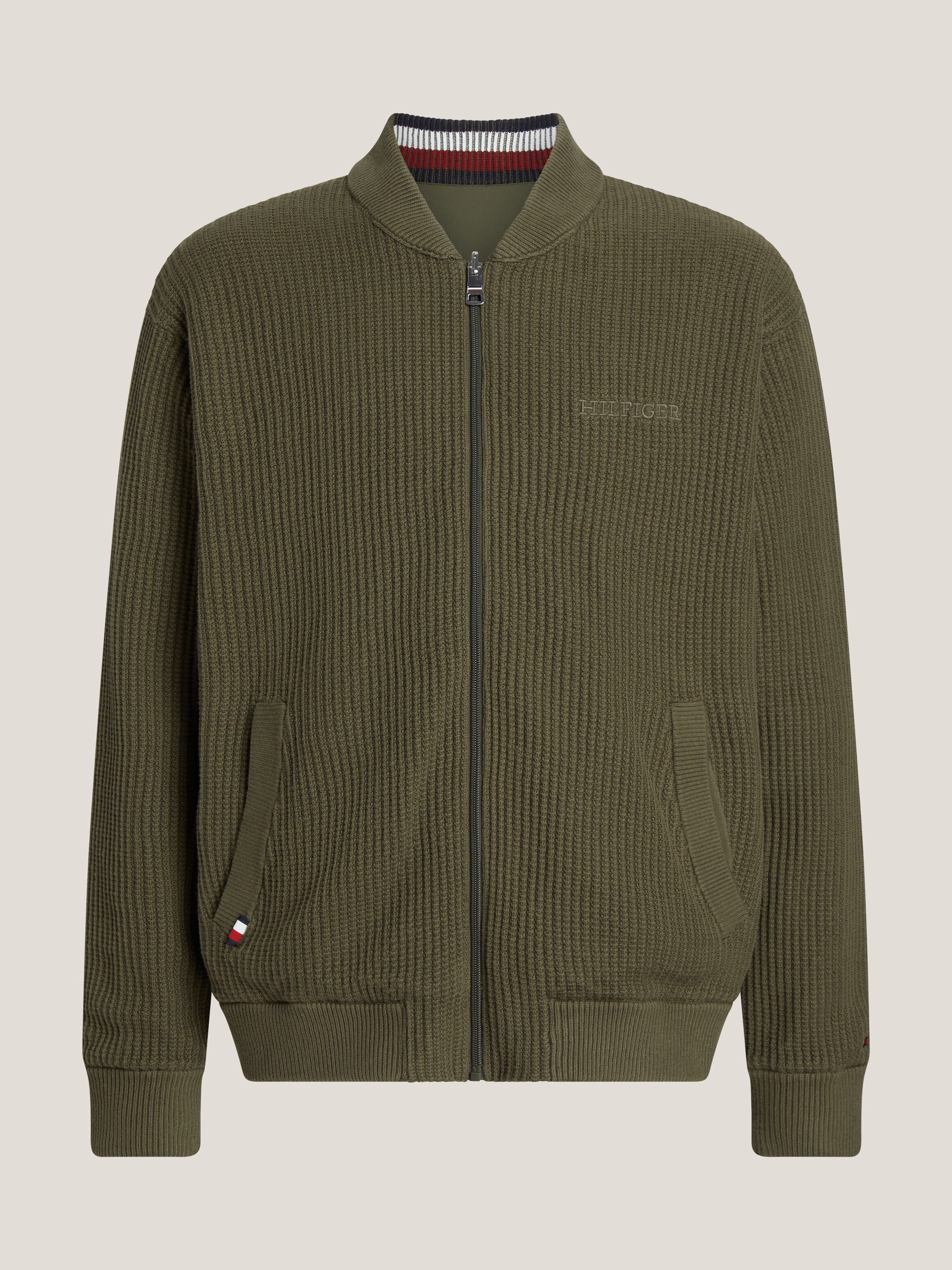Mix Media Reversible Bomber Jacket