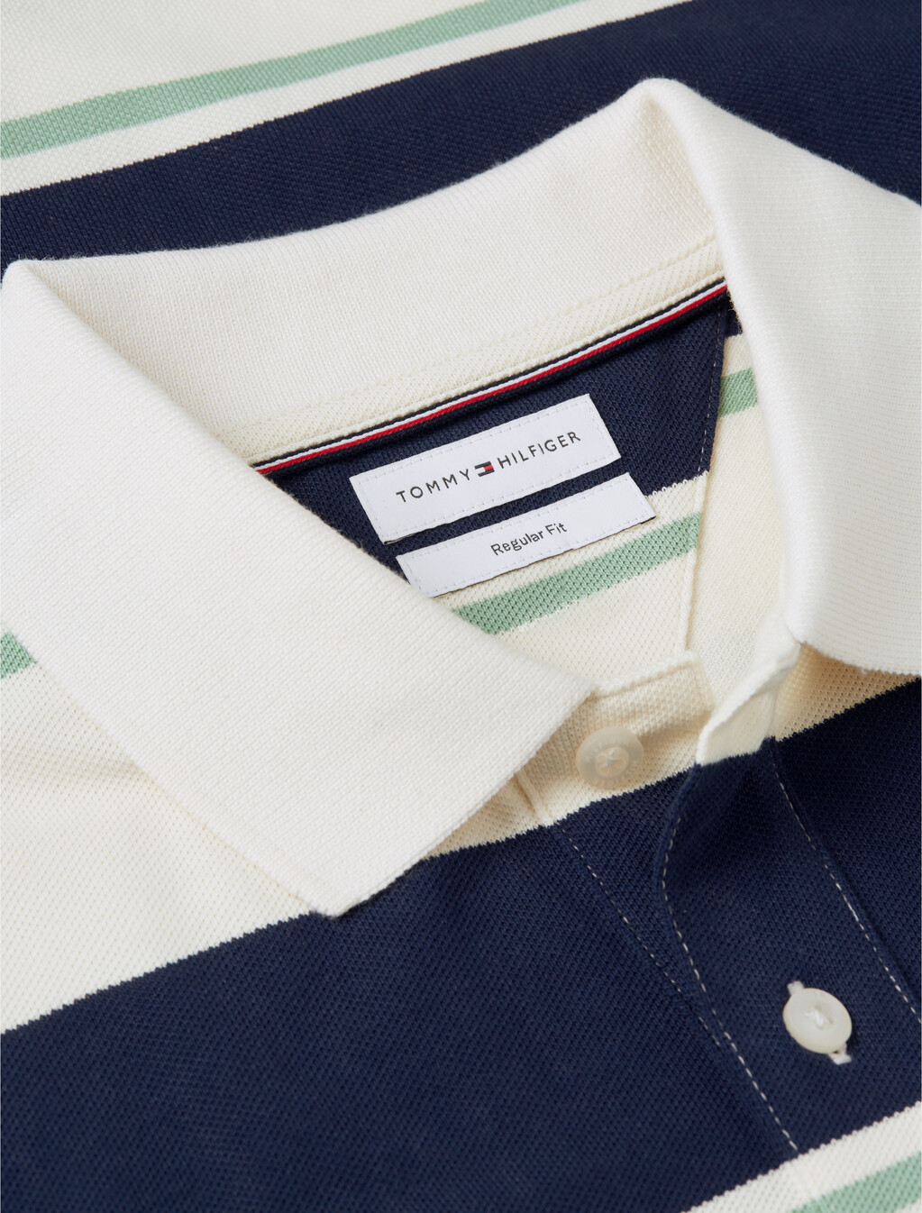 Regular Fit Pique Stripe Polo Shirt, Carbon Navy / Multi, hi-res