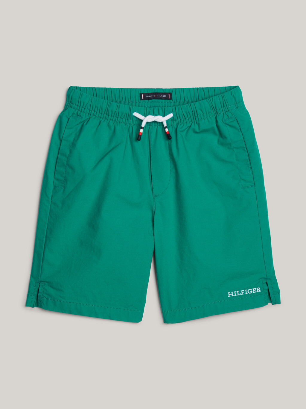 Hilfiger Monotype Logo刺繡短褲, Olympic Green, hi-res