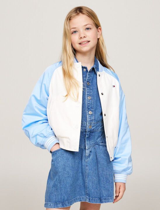 Varsity Back Logo Relaxed Bomber Jacket