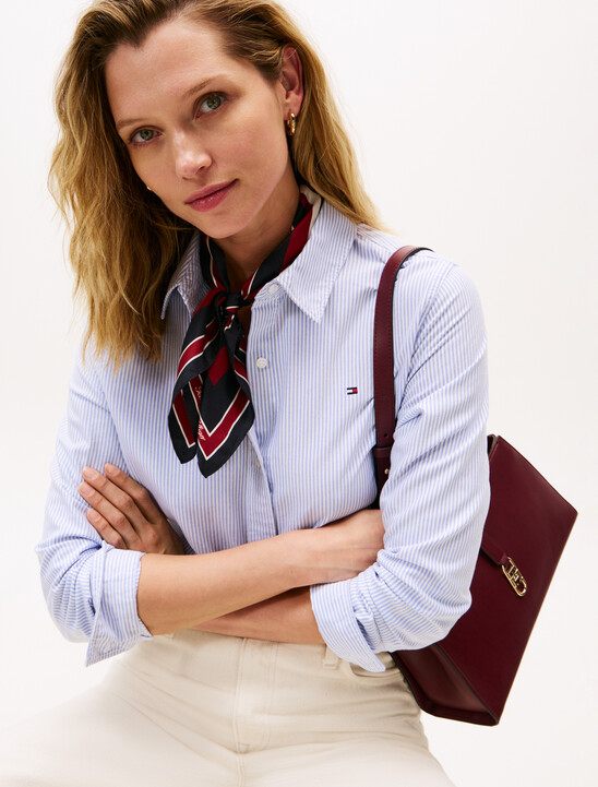 Heritage 標誌純絲方形圍巾