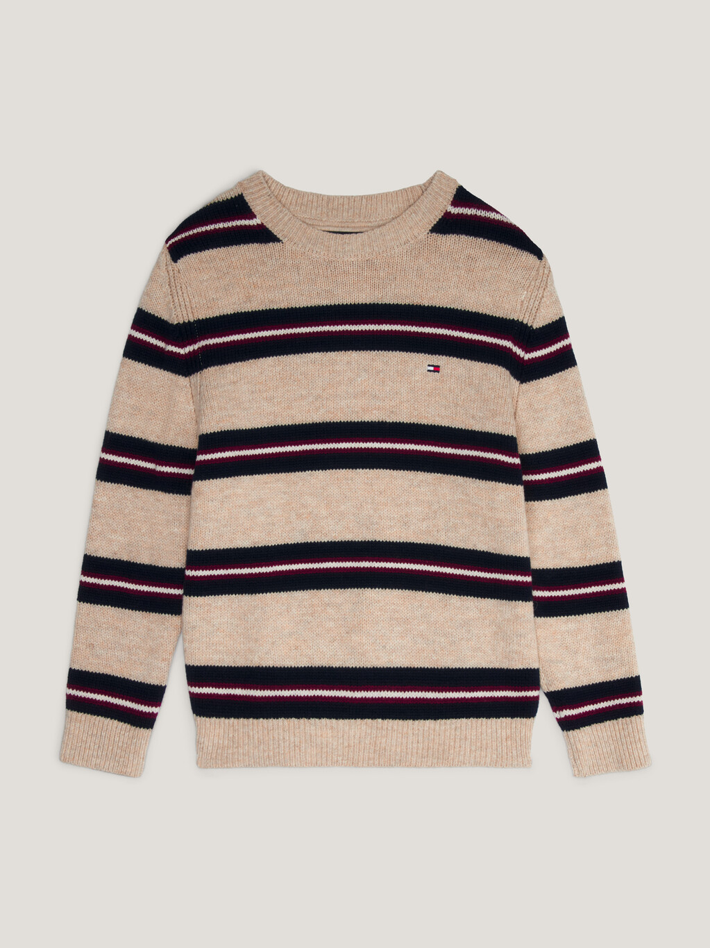 Stripe Flag Embroidery Jumper, Merino Melange/Global Stripes, hi-res