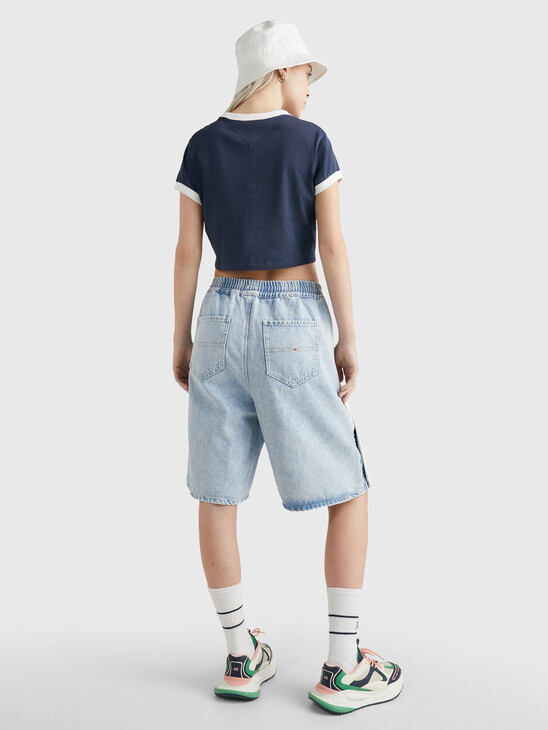 HOMEGROWN LOGO FITTED CROPPED T-SHIRT