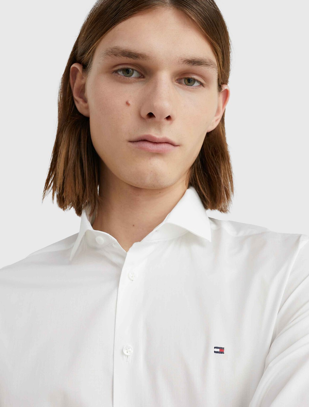 TH Flex Poplin Shirt, Bright White, hi-res