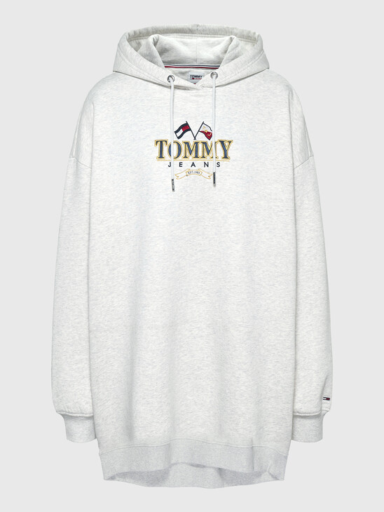 LOGO-EMBROIDERED HOODY DRESS