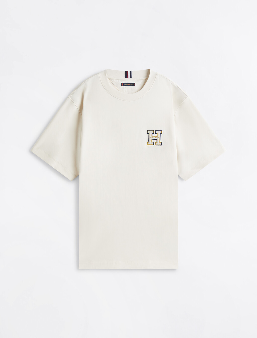 Letterman Interlock T-Shirt, Ivory Petal, hi-res