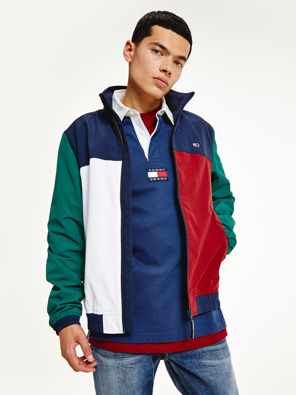 Colour-Blocked Zip-Thru Jacket