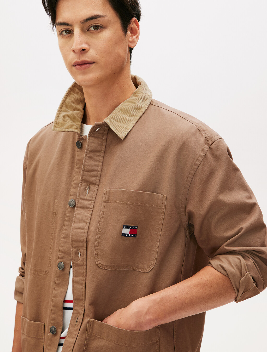 Canvas Corduroy Overshirt, Vintage Camel, hi-res
