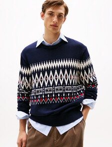 Fairisle Sweater, Desert Sky/Ivory Petal, hi-res