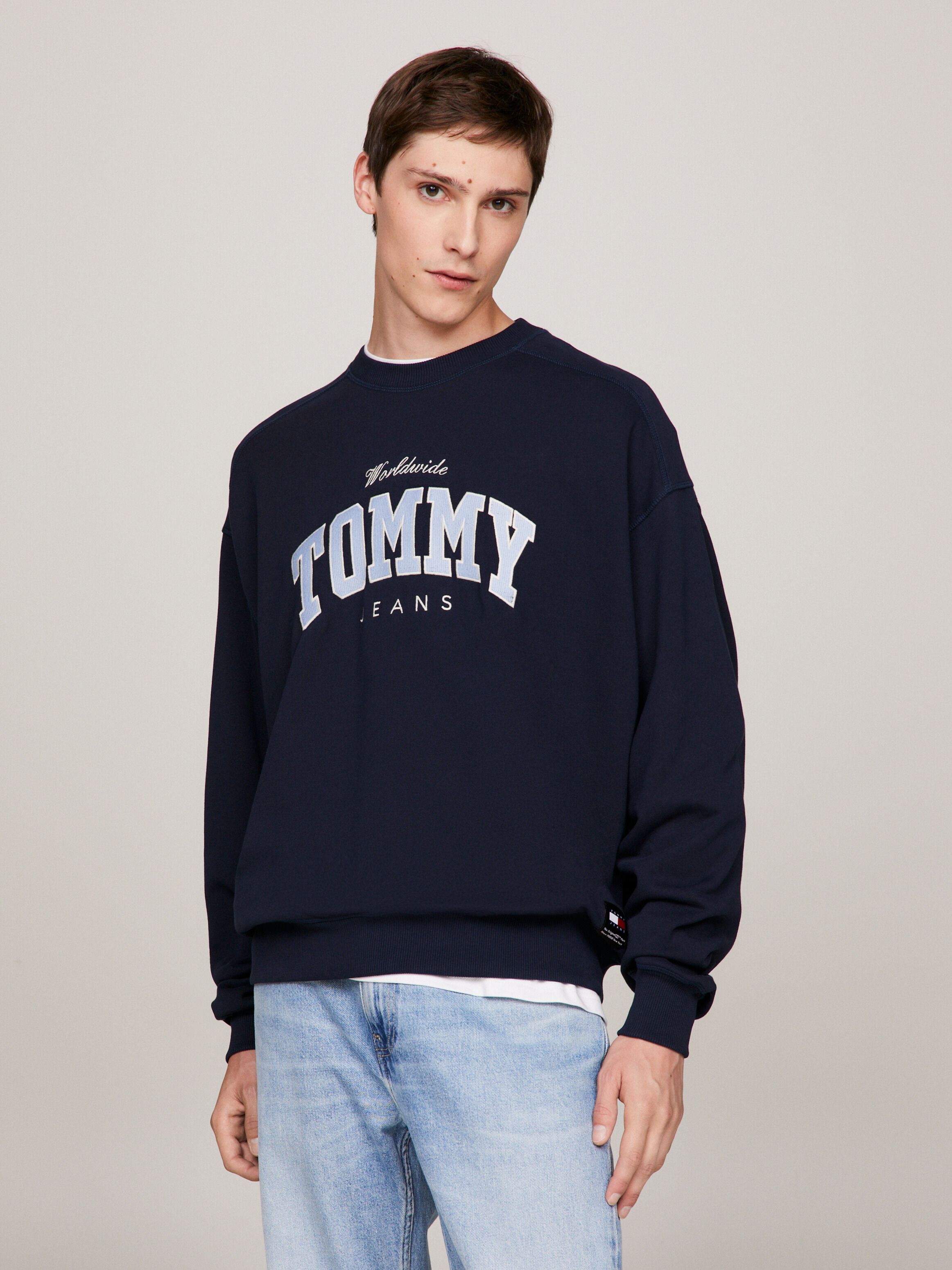 Vintage Mens Tommy Hilfiger Denim Crewneck Sweatshirt XL Gray 90s Logo  Pullover | eBay
