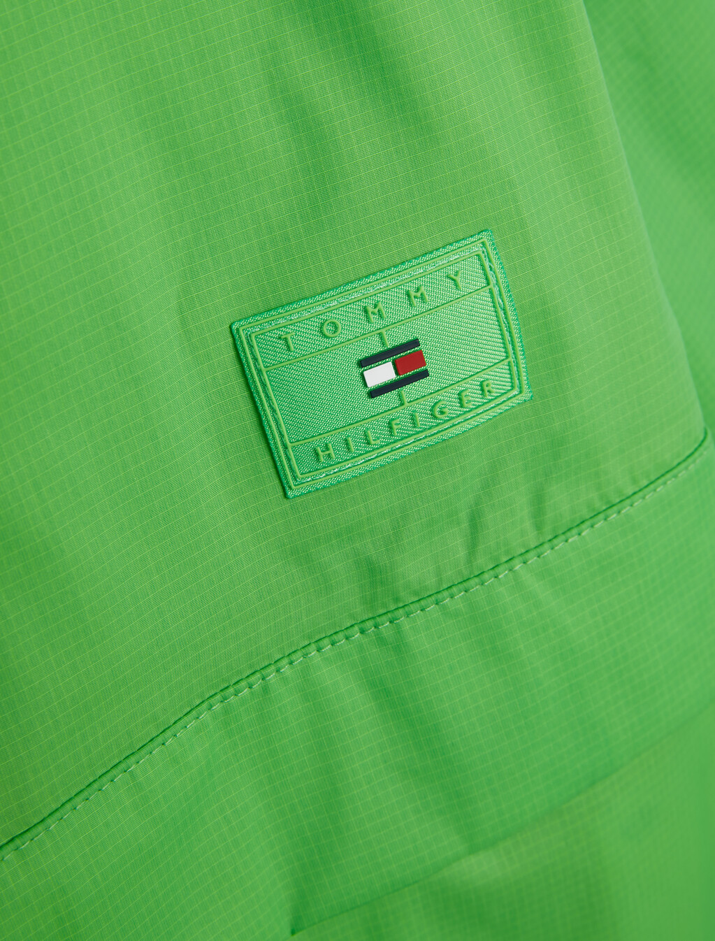Packable Hooded Chicago Popover Jacket, Spring Lime, hi-res