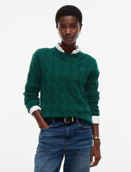 Cable Knit Pure Wool Jumper