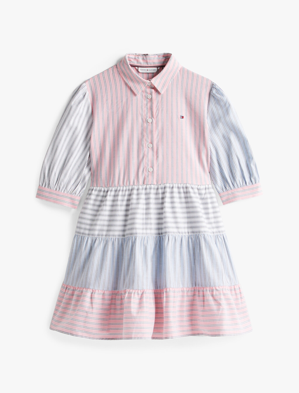 Mix Stripe Dress, Light Pink Multi Stripes, hi-res