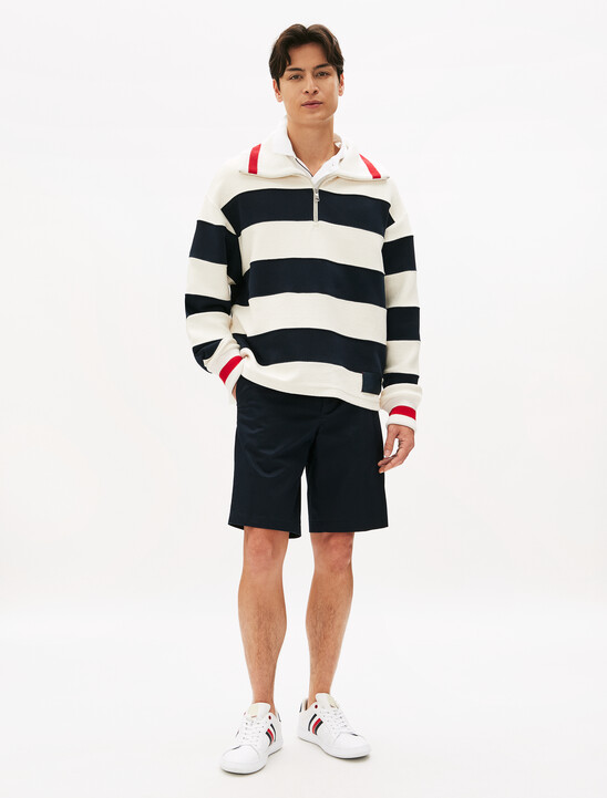 Texture Placket Polo Shirt