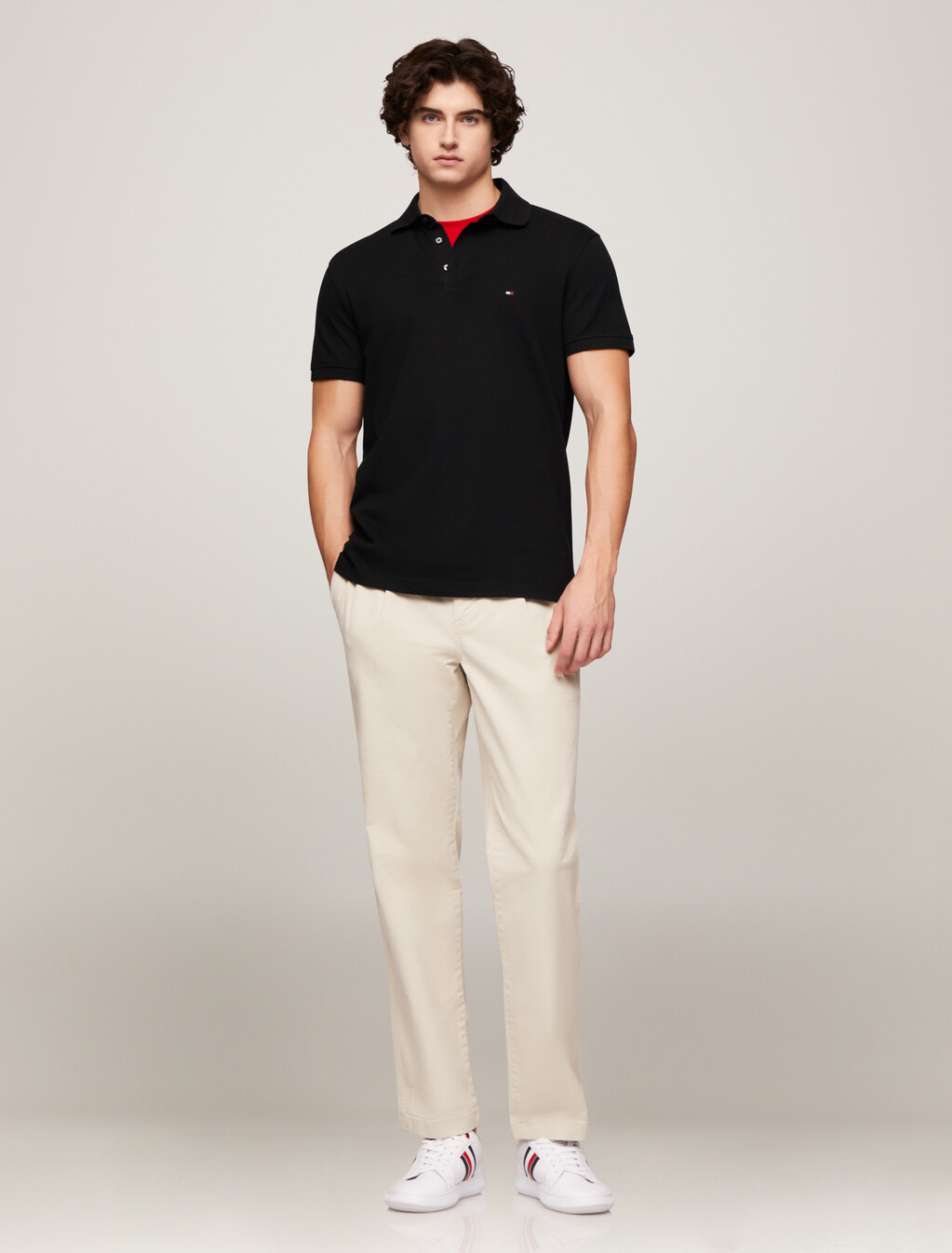 1985 Collection Slim Fit Polo, Black, hi-res