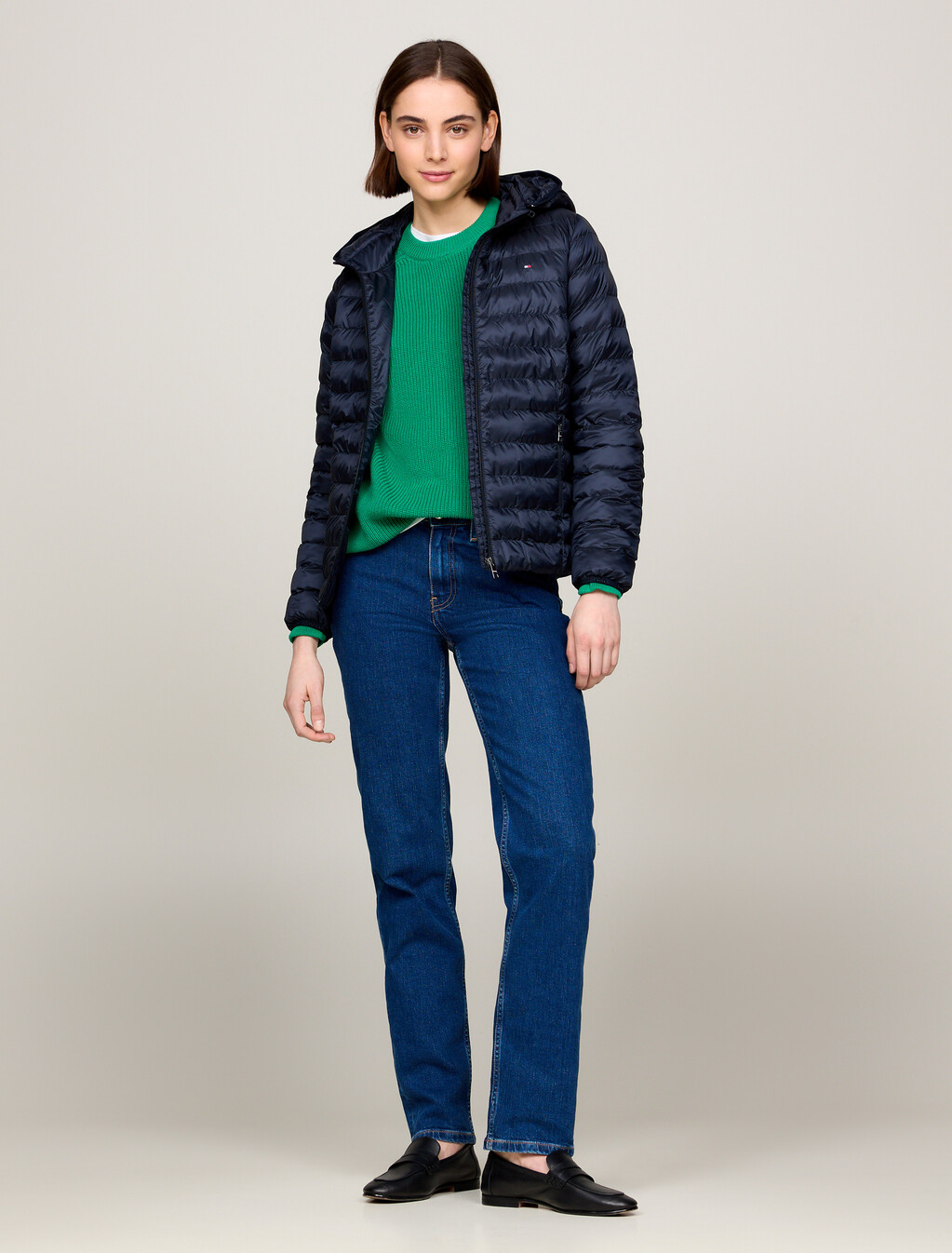 Lightweight Padded Global Stripe Jacket, Desert Sky, hi-res