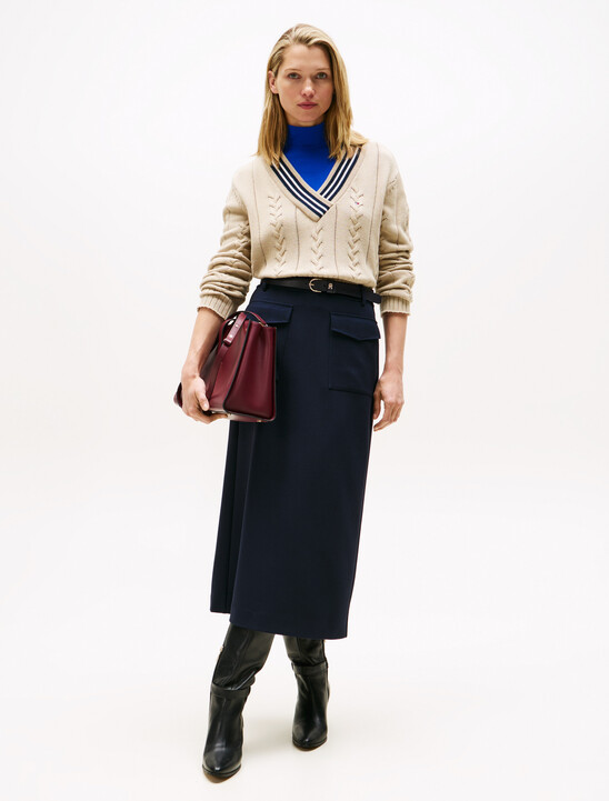 Tailored Midi Skirt