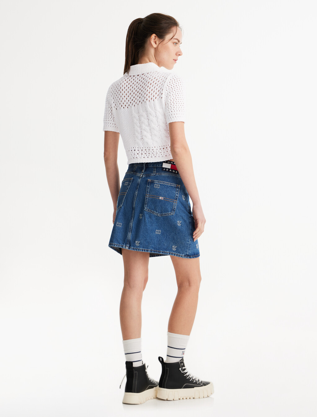 Perforated Camp Collar Cardigan, Ancient White, hi-res