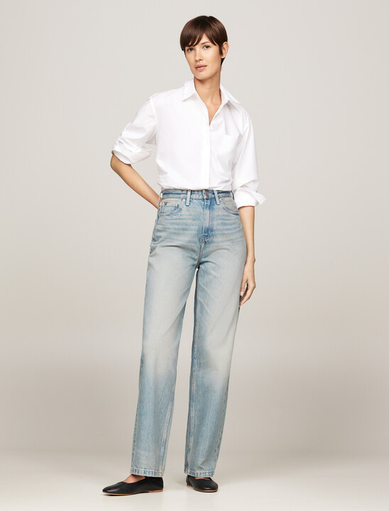 High Rise Relaxed Straight Leg Jeans
