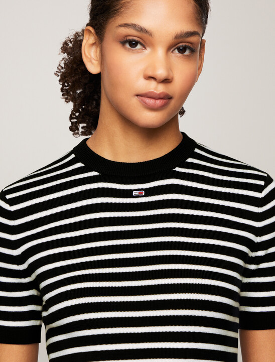 Essential Stripe Short Sleeve Sweater