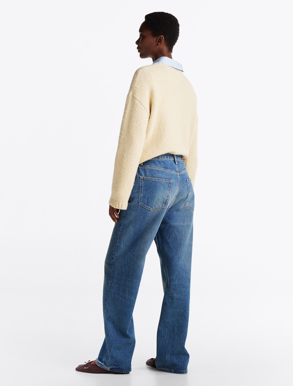 Mid Rise Straight Leg Jeans, Bo, hi-res