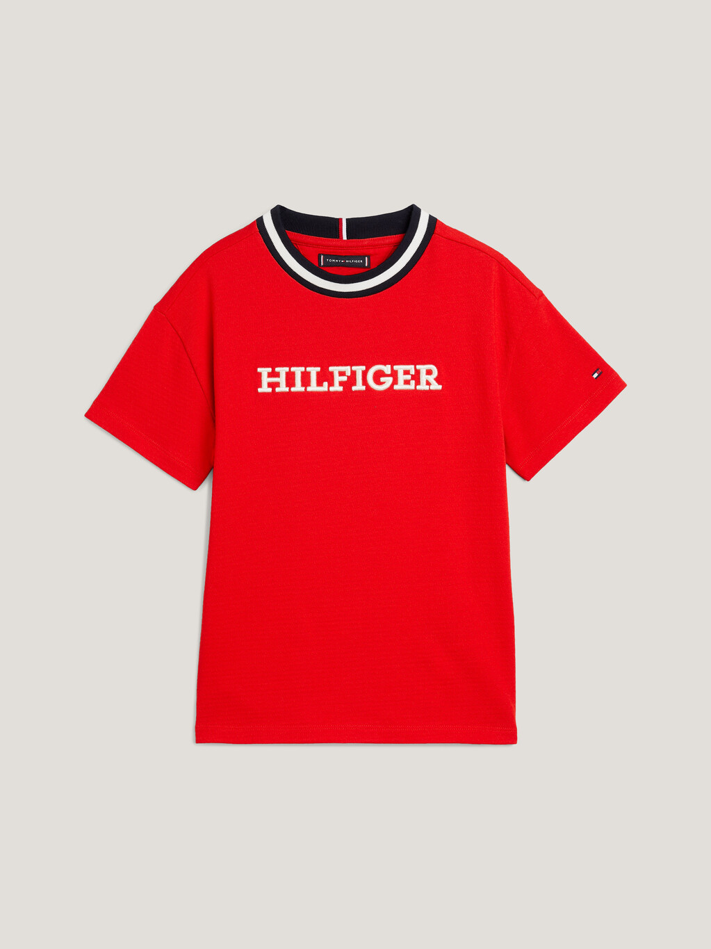 Hilfiger Monotype T 恤, Fierce Red, hi-res