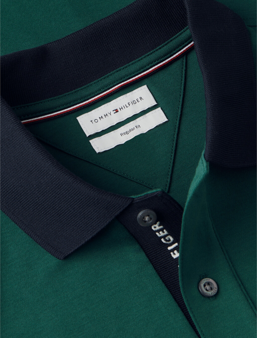 Regular Fit Interlock Contrast Polo Shirt, Ornamental Green, hi-res