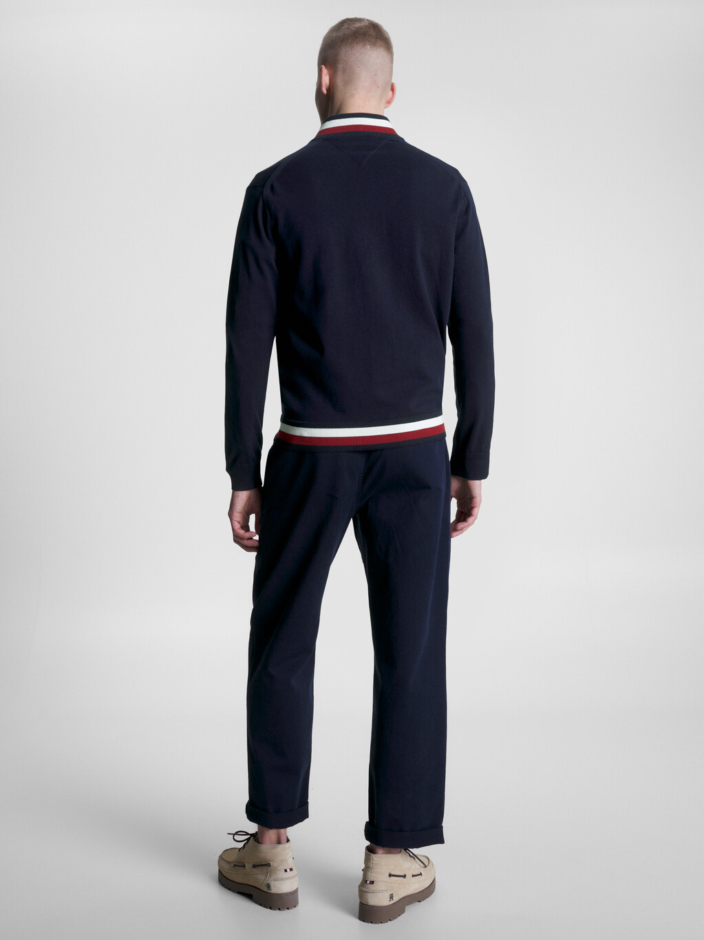 Global Stripe Relaxed Fit ZipThru Cardigan Tommy Hilfiger Hong Kong