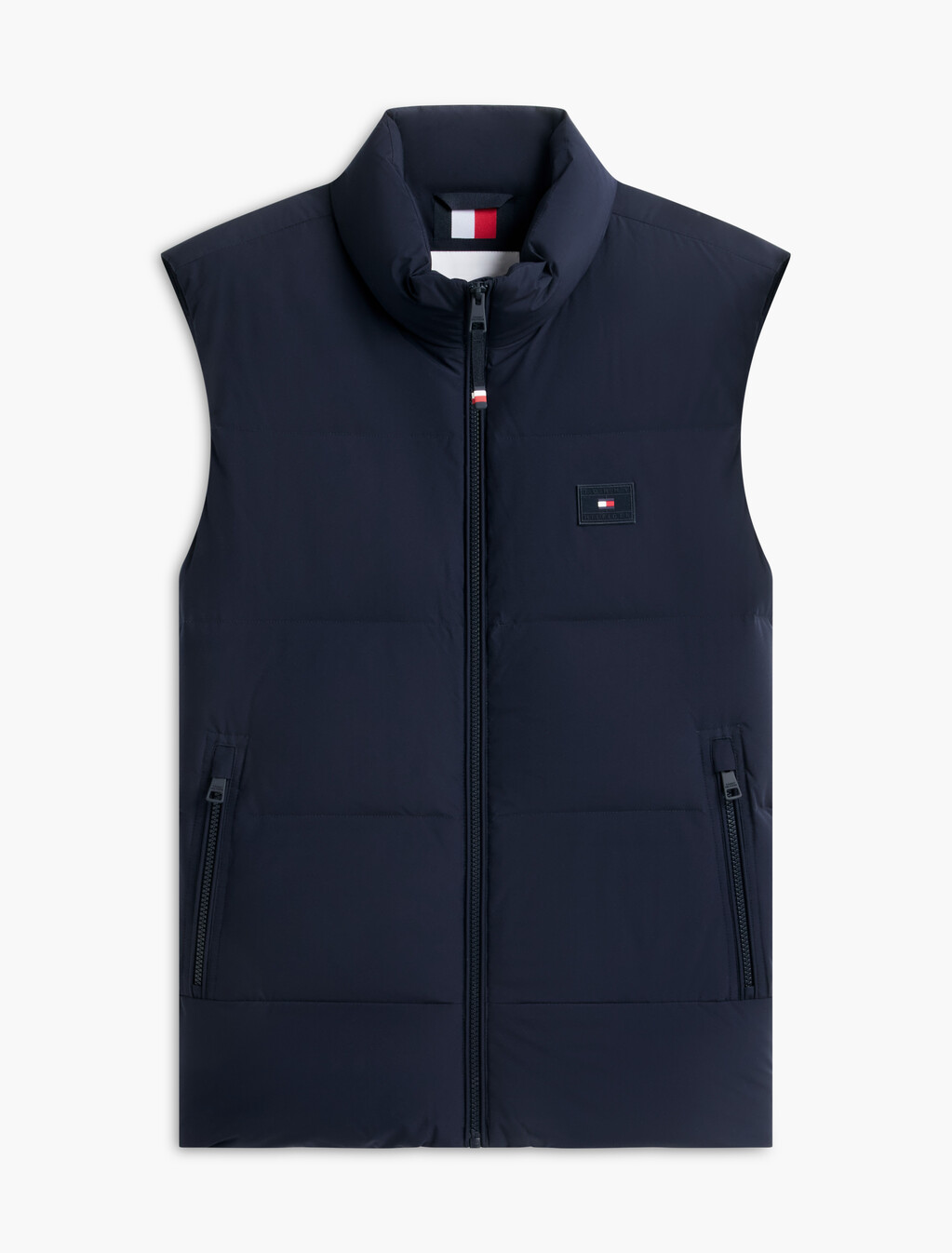 Logo Down Zip-Thru Gilet, Navy Blue, hi-res