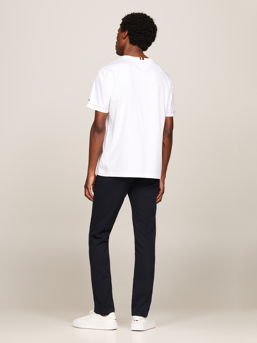 Tonal Logo Embroidery T-Shirt, White, hi-res