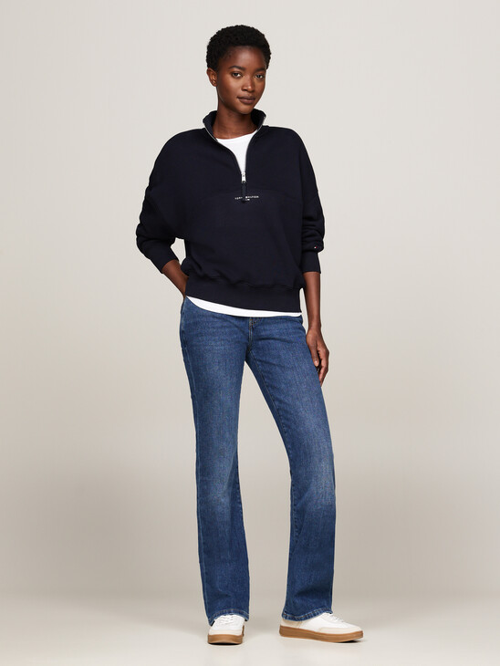 Half-Zip Relaxed Sweatshirt