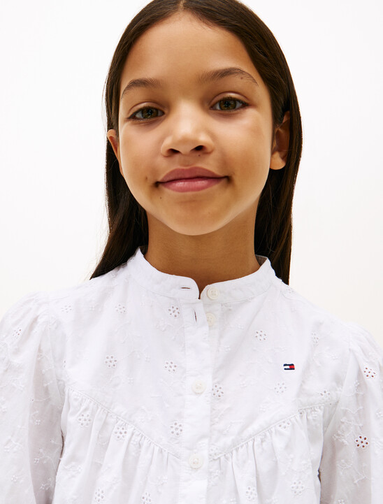 Broderie Anglaise Shirt Dress
