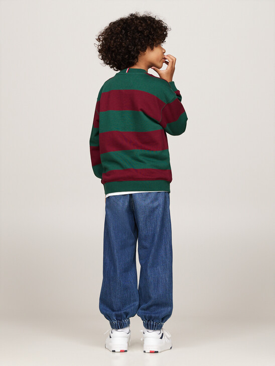 Stripe Crew Neck Sweatshirt