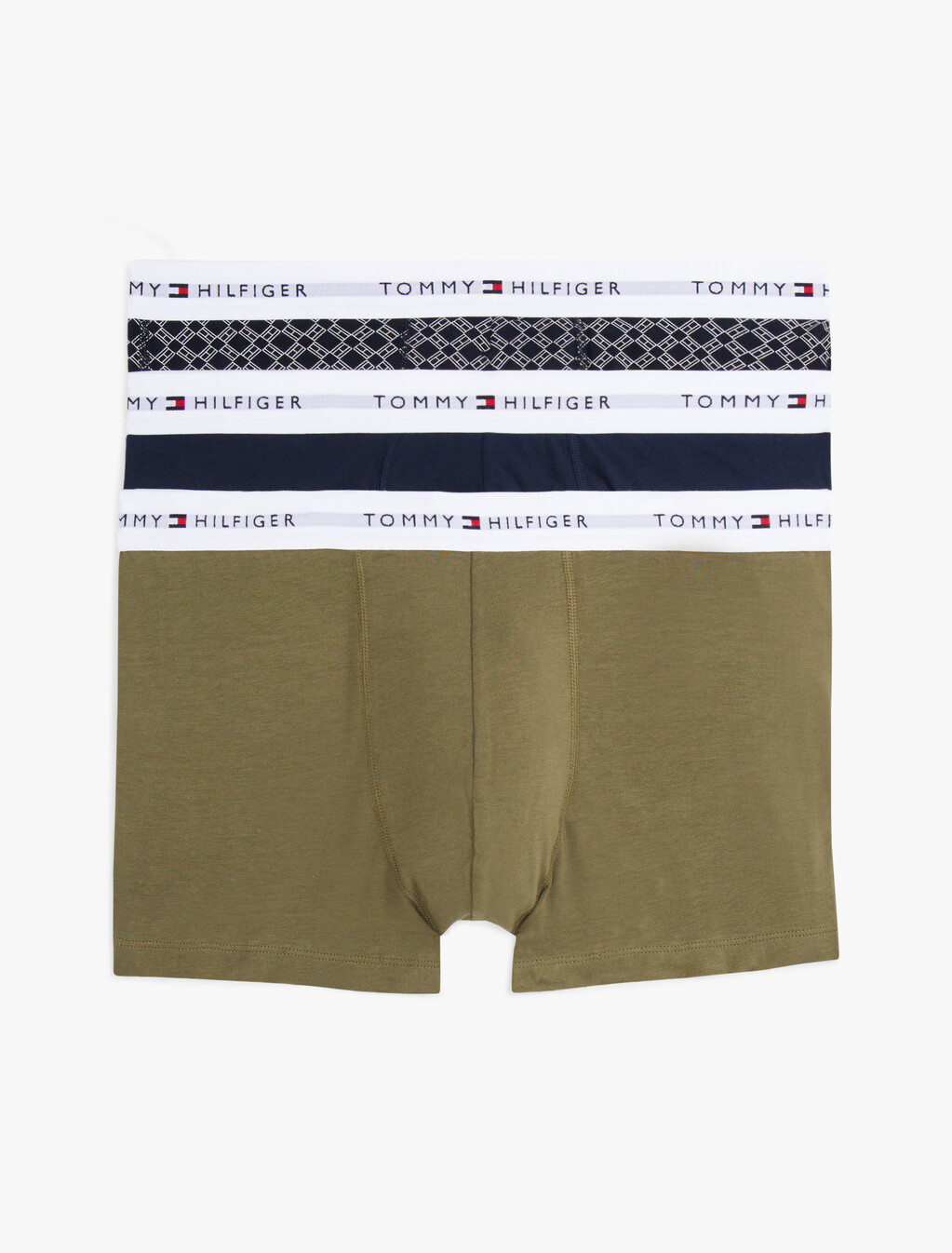 3 件組印花平口內褲, Flag Geo D Sky/Ut Olive/ Dk N Navy, hi-res