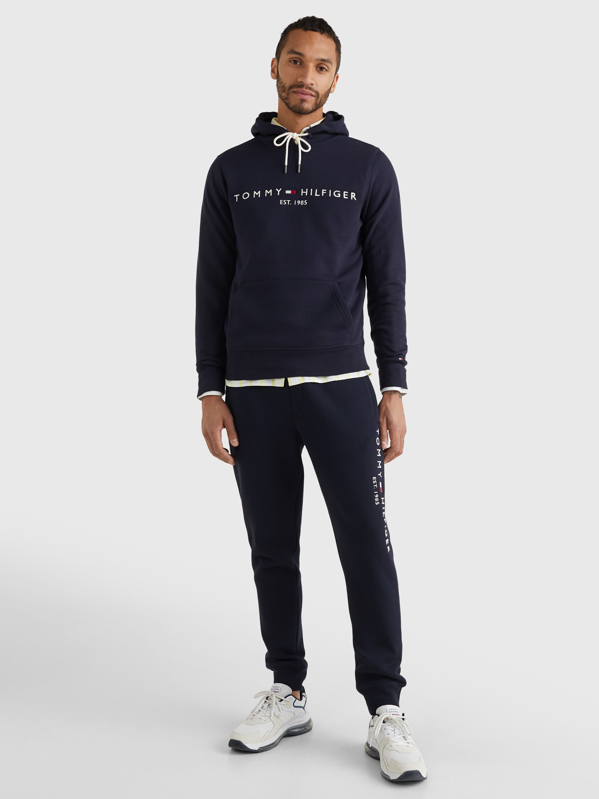Tommy hilfiger logo hoodie navy new arrivals