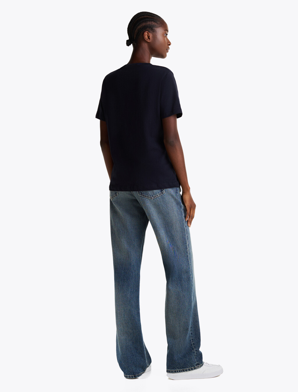 Contrast Trim Crew Neck T-Shirt, Desert Sky, hi-res