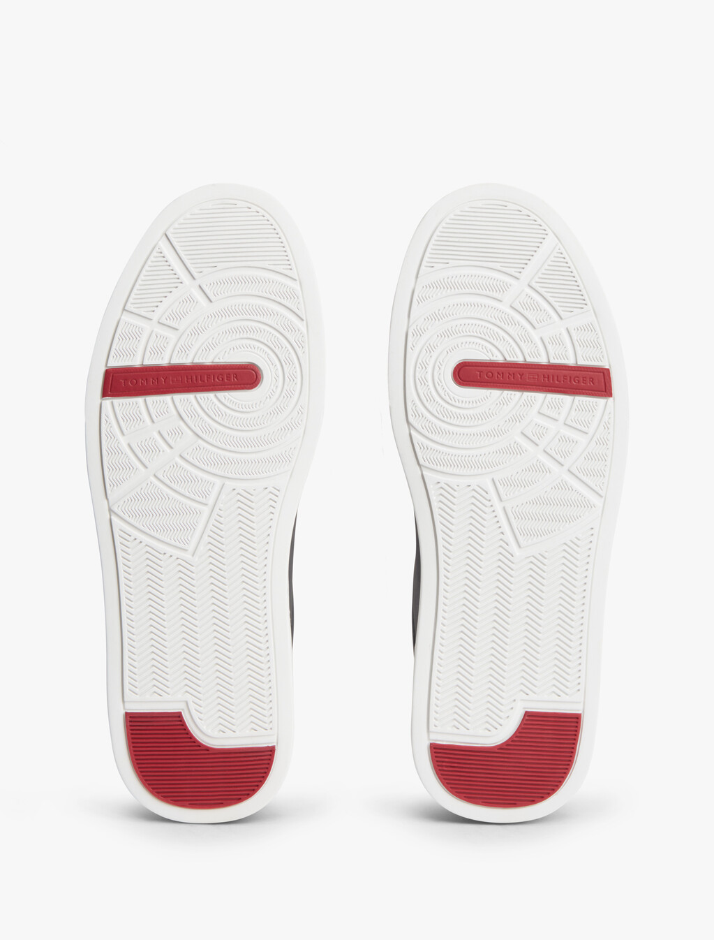 Signature Colour-Blocked Leather Court Trainers, Desert Sky, hi-res