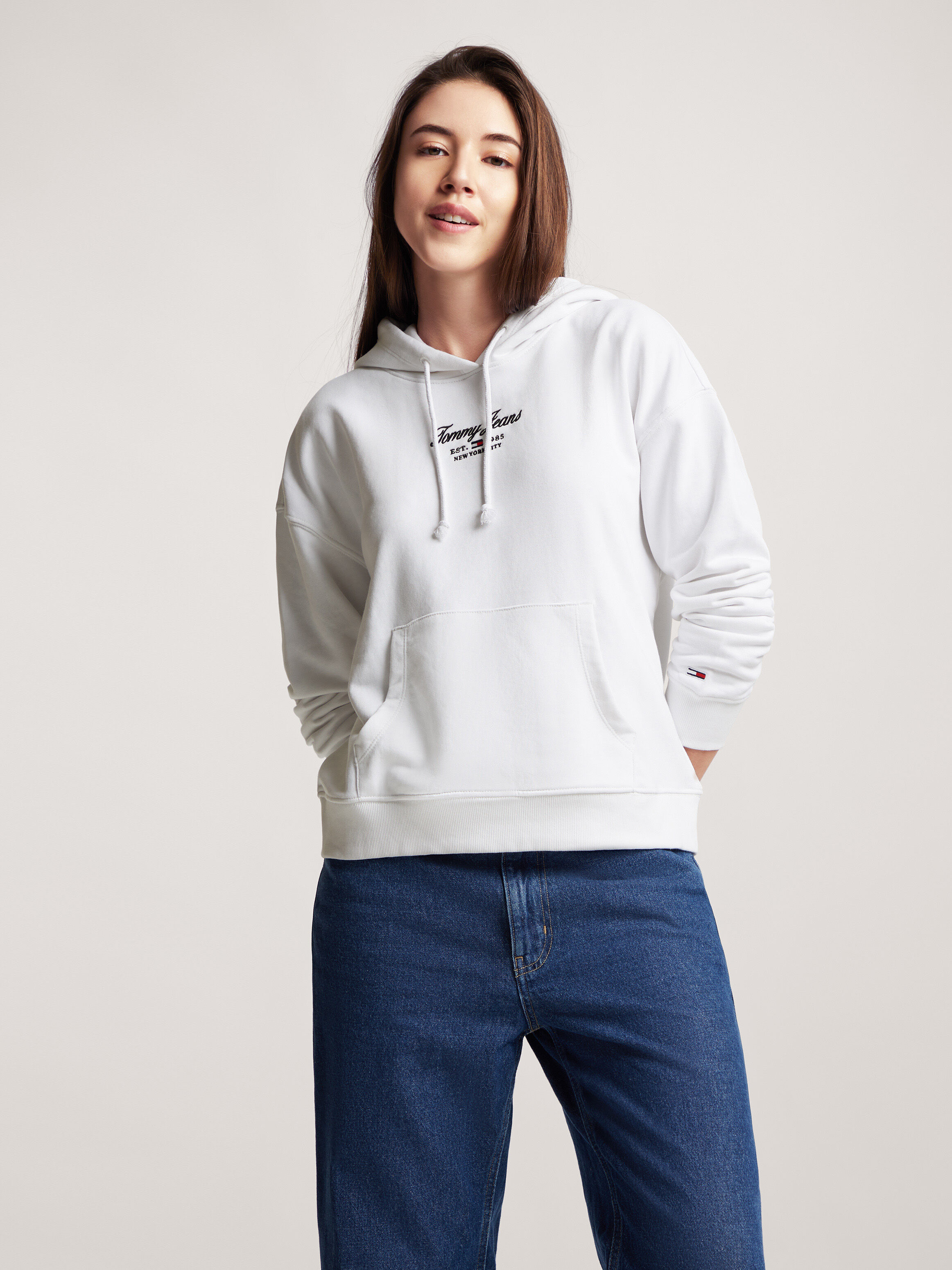 Tommy hilfiger grey hoodie womens store