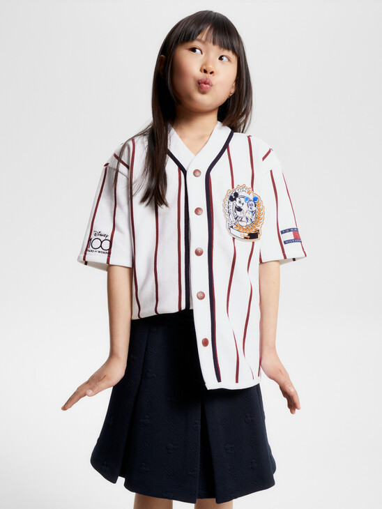 DISNEY X TOMMY CREST DUAL GENDER BASEBALL T-SHIRT