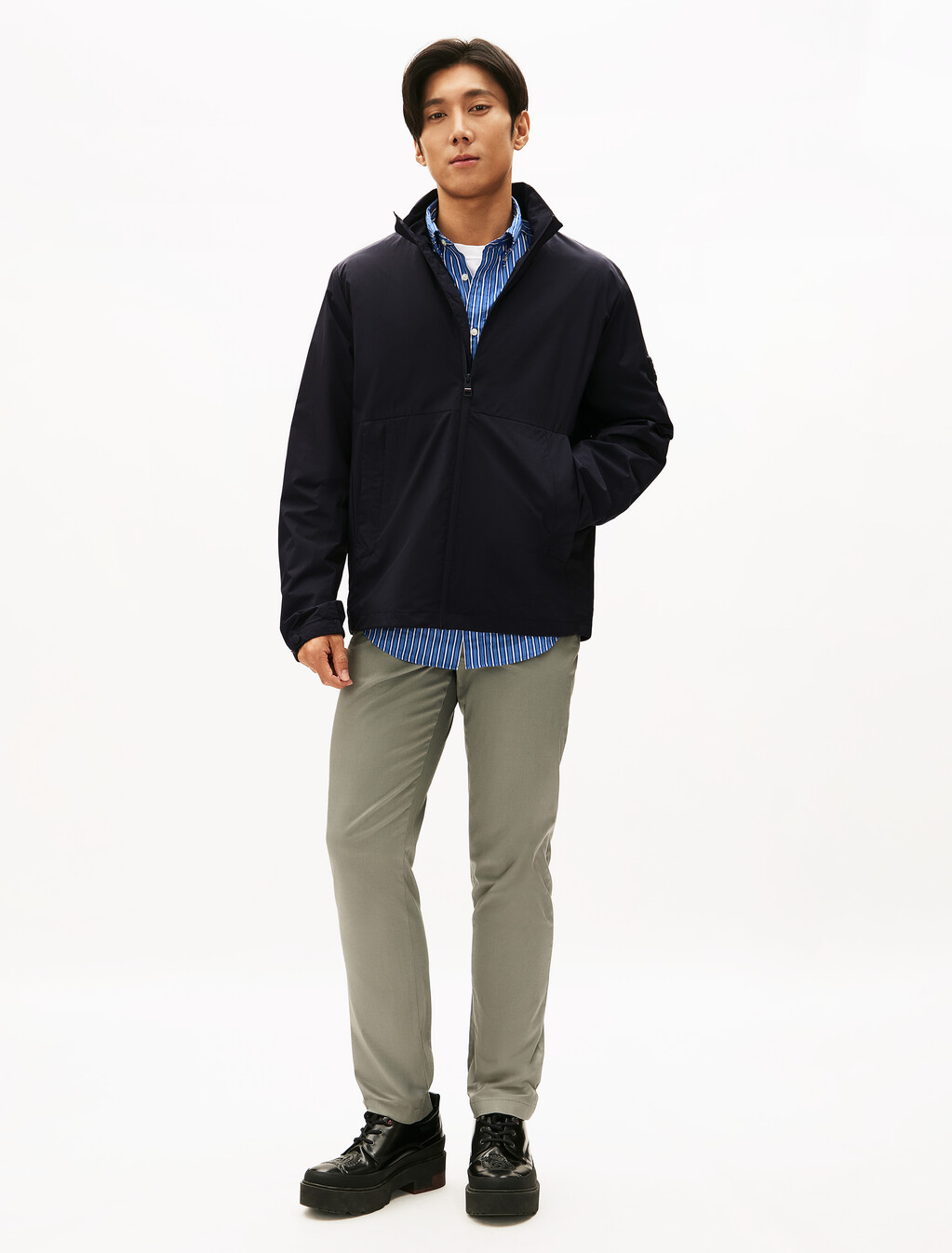 Water Repellent Zip-Thru Jacket, Black, hi-res