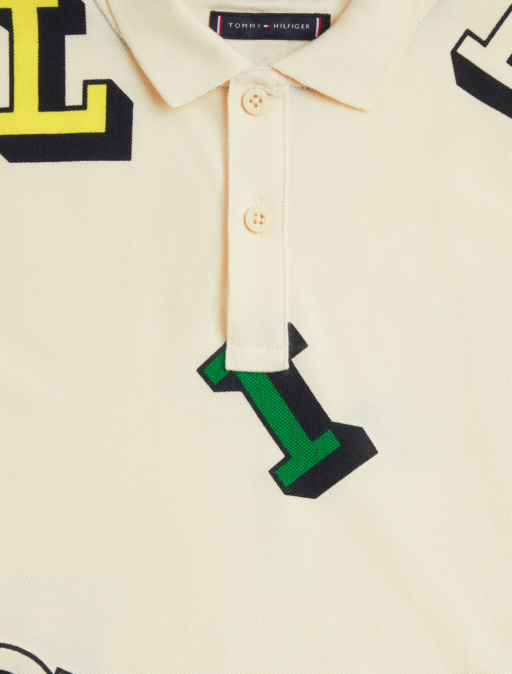 Boys Letter Print Polo, Calico, hi-res