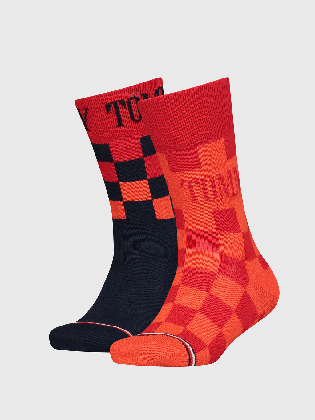 Tommy Hilfiger 童裝賽車棋盤襪 2 件裝, TOMMY ORIGINAL, hi-res