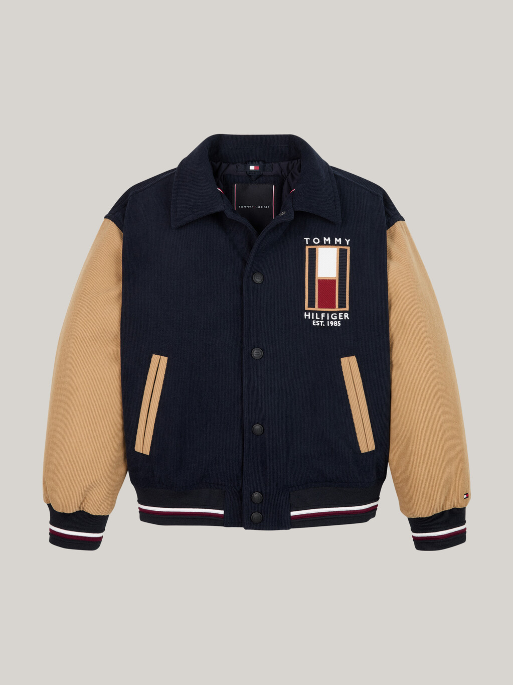 Back Logo Corduroy Bomber Jacket, Desert Sky / Classic Khaki, hi-res