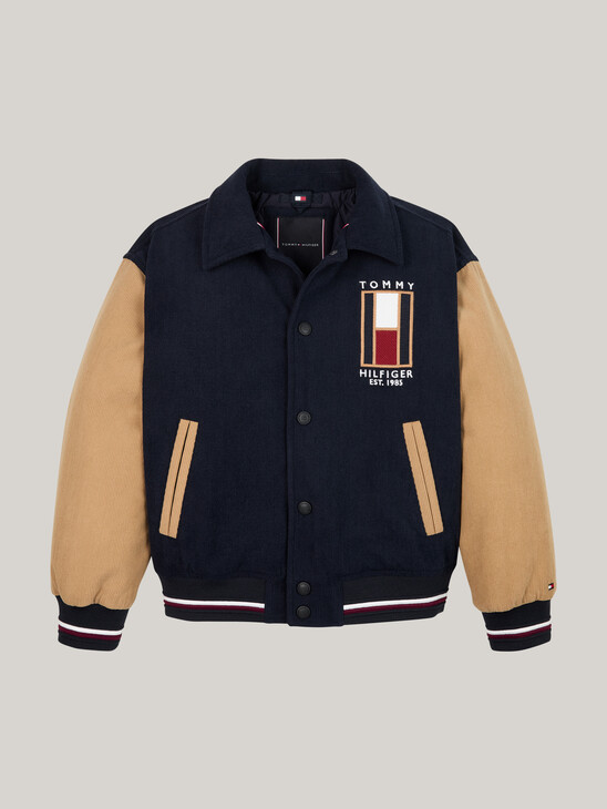 Back Logo Corduroy Bomber Jacket