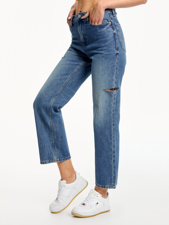 RECYCLED COTTON HIGH RISE LOOSE STRAIGHT JEANS