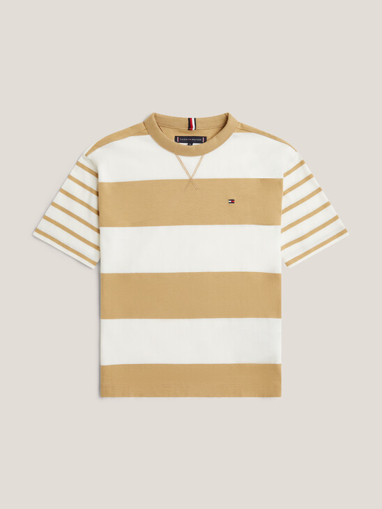 Mixed Stripe Crew Neck T-Shirt