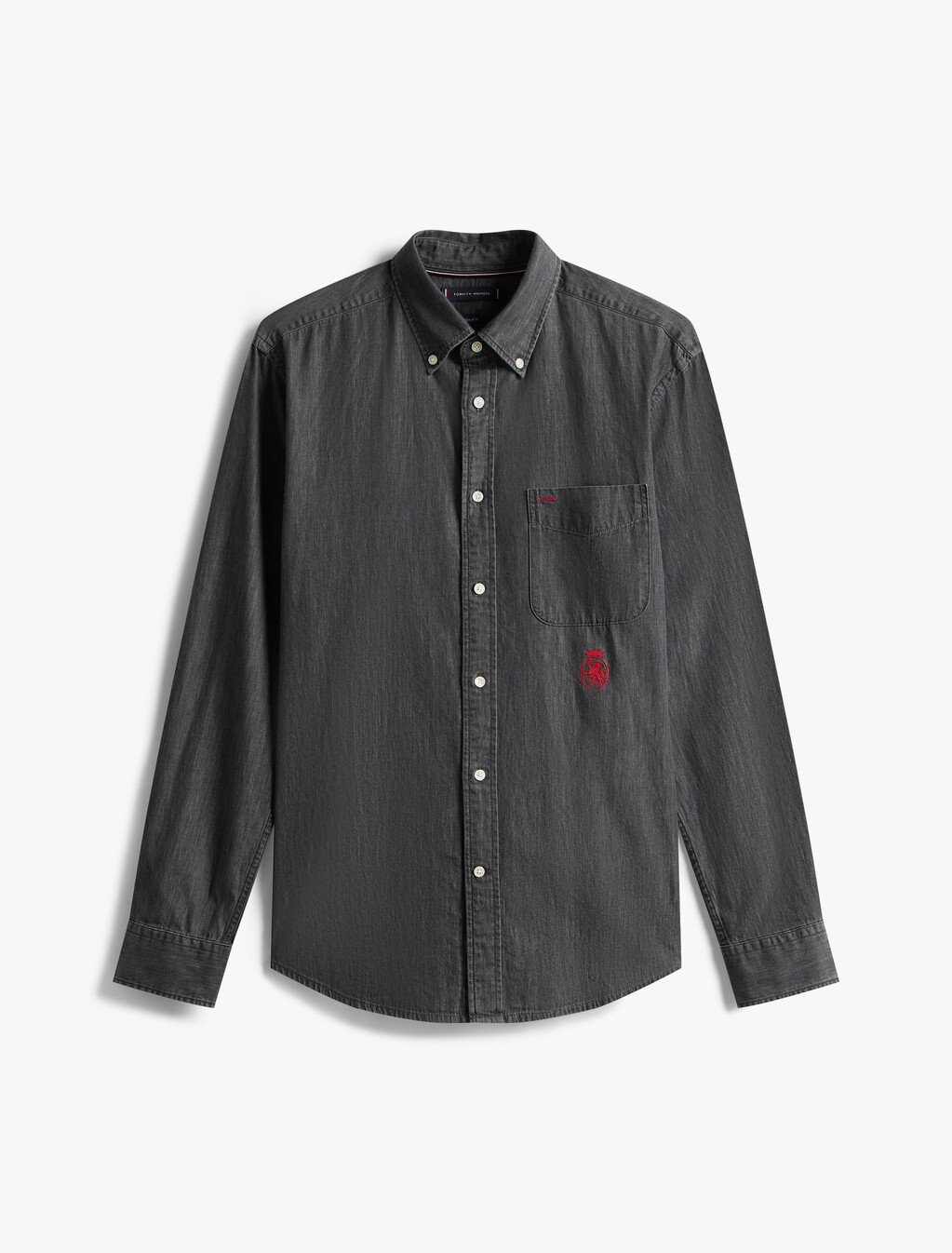 工裝牛仔襯衫, Dark Grey Denim, hi-res