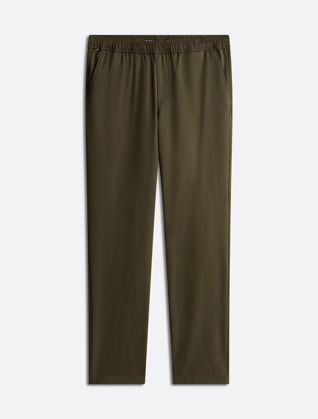 Airdot Elastic Waistband Slim Pants, Army Green, hi-res
