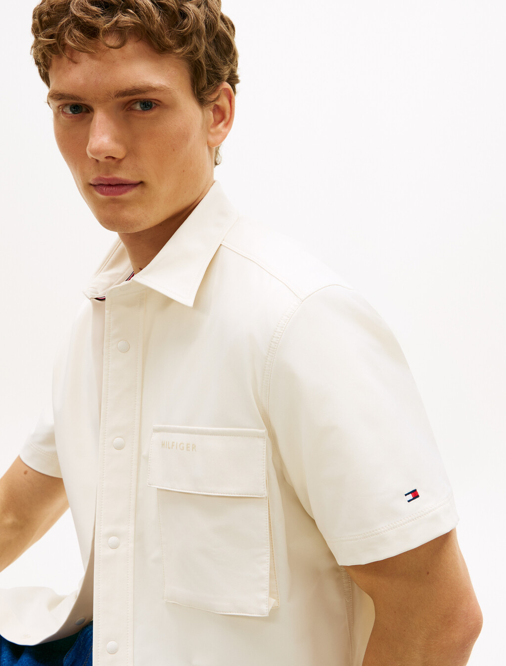 Tech Short Sleeve Shirt, Ivory Petal, hi-res